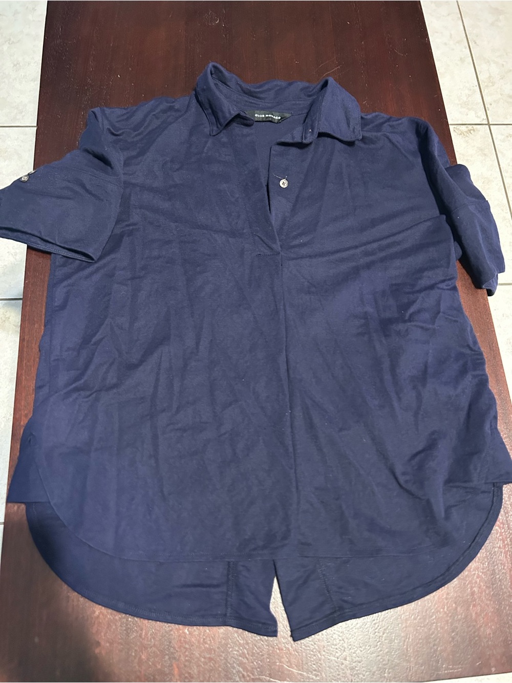 Club Monaco Men's Navy Short-Sleeve Polo